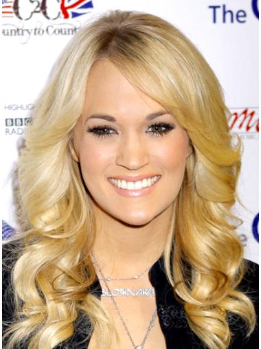 Lång 19" Syntet Blond Lace Front Carrie Underwood Peruk