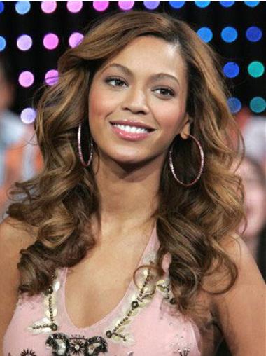Vågig Lace Front Syntet Lång Brun 18" Beyonce Peruk