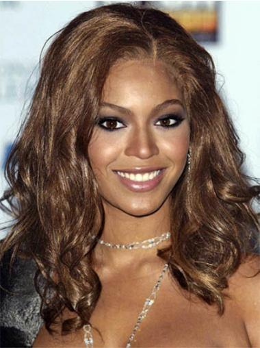 Utan Lugg Lång Vågig Lace Front 16" Syntet Beyonce Peruk